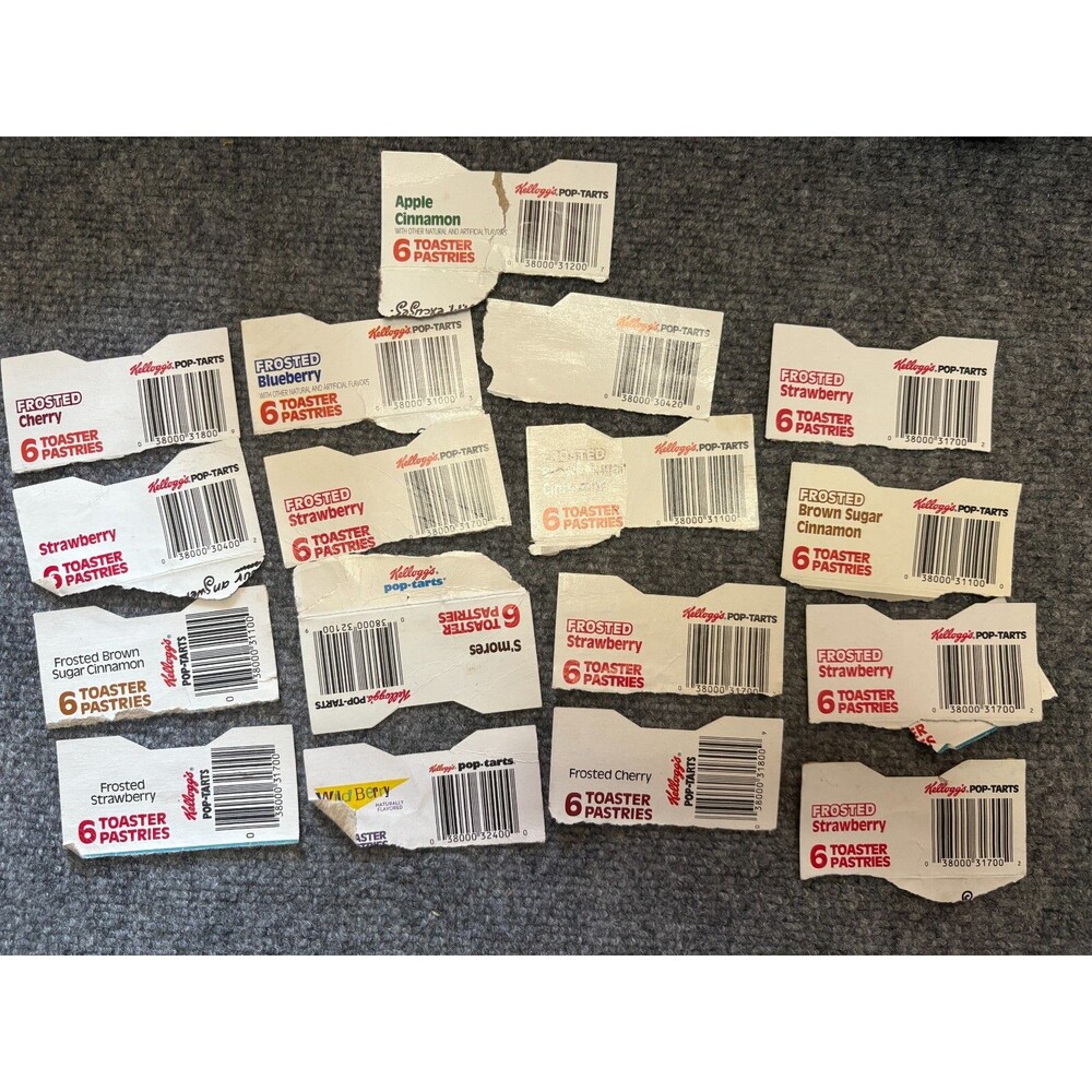 Lot of Kelloggs Pop tarts proof Of Purchase Points UPC Labels 1990s VTG Packages